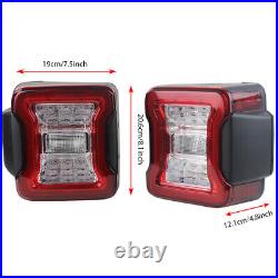 LED Tail Lights Rear Brake/Reverse/Turn Signal Lamps For Jeep Wrangler 07-17 JK