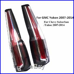 LED Tail Lights Rear For 2007-2014 Chevy Chevrolet Suburban Tahoe GMC Yukon