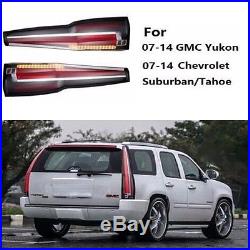 LED Tail Lights Rear For GMC Yukon Chevy Chevrolet Suburban Tahoe 2007-2014