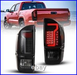 LED Tail Lights Rear Lamps For 2016-2021 Toyota Tacoma Black Smoke Lens Pair L+R