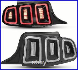 LED Tail Lights Rear Lamps for Ford Mustang 2010-2012 2013 2014 Clear Lens Pairs