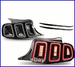 LED Tail Lights Rear Lamps for Ford Mustang 2010-2012 2013 2014 Clear Lens Pairs