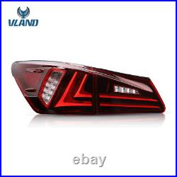 LED Tail Lights Red Clear Rear Lamps Assembly For Lexus IS 350 IS 250 2006-2012