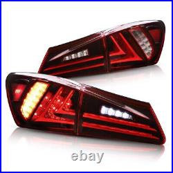 LED Tail Lights Red Clear Rear Lamps Assembly For Lexus IS 350 IS 250 2006-2012