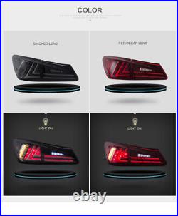 LED Tail Lights Red Clear Rear Lamps Assembly For Lexus IS 350 IS 250 2006-2012