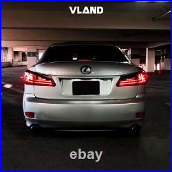 LED Tail Lights Red Clear Rear Lamps Assembly For Lexus IS 350 IS 250 2006-2012