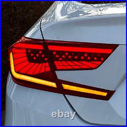 LED Tail Lights Red Lens for Honda Accord Sedan 2018-2022 10th Gen Rear Lights