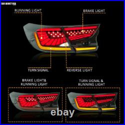 LED Tail Lights Red Lens for Honda Accord Sedan 2018-2022 10th Gen Rear Lights