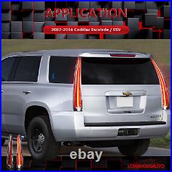 LED Tail Lights Red Rear Lamp For Cadillac Escalade ESV 2007-2014 Plug & Play
