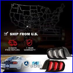 LED Tail Lights Sequential Signal Lamps For 2015-2023 Ford Mustang Euro Style
