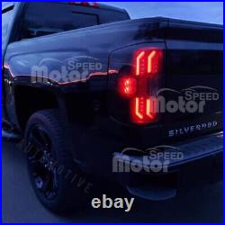 LED Tail Lights Smoke Lamps For 2014-2018 Chevy Silverado 1500 2500 HD 3500 HD
