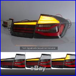 LED Tail Lights Smoked For BMW 3 Series F30 2012-2015 Sequential Indicator