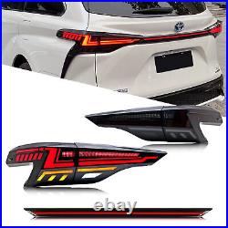 LED Tail Lights & Trunk lamps for Toyota Sienna 2021-2023 Sequential Rear Lamps