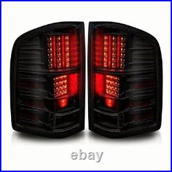 LED Tail Lights fit 2007-2014 Chevy Silverado 1500 2500 Black Smoke Brake Lamp