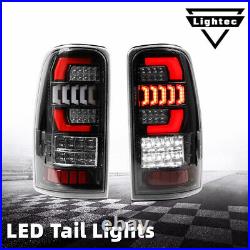 LED Tail Lights for 00-06 Chevy Suburban / Tahoe / GMC Yukon Black Clear Lamps