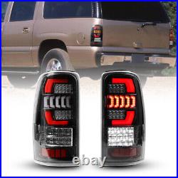 LED Tail Lights for 00-06 Chevy Suburban / Tahoe / GMC Yukon Black Clear Lamps