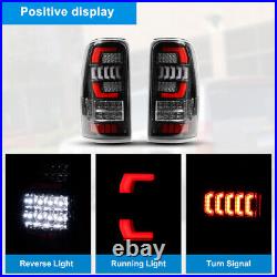 LED Tail Lights for 00-06 Chevy Suburban / Tahoe / GMC Yukon Black Clear Lamps