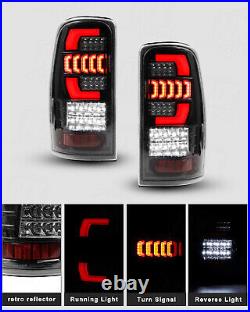 LED Tail Lights for 00-06 Chevy Suburban / Tahoe / GMC Yukon Black Clear Lamps