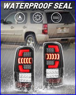 LED Tail Lights for 00-06 Chevy Suburban / Tahoe / GMC Yukon Black Clear Lamps