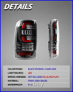 LED Tail Lights for 00-06 Chevy Suburban / Tahoe / GMC Yukon Black Clear Lamps