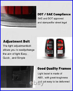 LED Tail Lights for 00-06 Chevy Suburban / Tahoe / GMC Yukon Black Clear Lamps