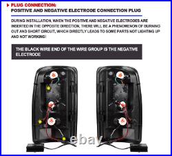 LED Tail Lights for 00-06 Chevy Suburban / Tahoe / GMC Yukon Black Clear Lamps