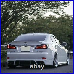 LED Tail Lights for 06-13 Lexus IS250 IS350 ISF Sedan Taillights Smoked Lens Set