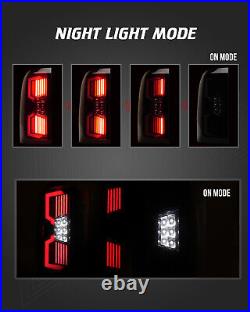 LED Tail Lights for 14-18 Chevy Silverado 1500 2500 3500 Sequential Signal Smoke