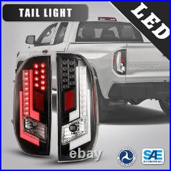 LED Tail Lights for 14-21 Toyota Tundra DRL Rear Lamp Black Clear Lens 1 Pair