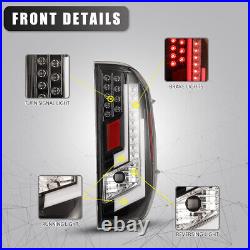 LED Tail Lights for 14-21 Toyota Tundra DRL Rear Lamp Black Clear Lens 1 Pair