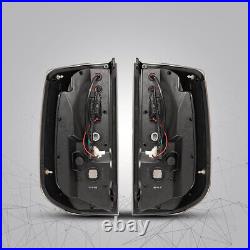 LED Tail Lights for 14-21 Toyota Tundra DRL Rear Lamp Black Clear Lens 1 Pair