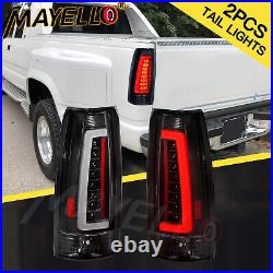 LED Tail Lights for 1988-1998 Chevy GMC C/K 1500 2500 3500 Smoke Brake Lamps DOT