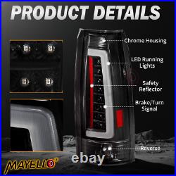 LED Tail Lights for 1988-1998 Chevy GMC C/K 1500 2500 3500 Smoke Brake Lamps DOT