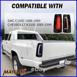 LED Tail Lights for 1988-1998 Chevy GMC C/K 1500 2500 3500 Smoke Brake Lamps DOT