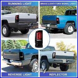 LED Tail Lights for 1994-2001 Dodge Ram 1500 2500 3500 Brake Lamps Clear Lens