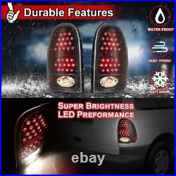 LED Tail Lights for 1998-2003 Dodge Durango 1996-2000 Caravan Clear Lens Pair