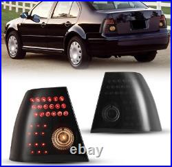 LED Tail Lights for 1999-2003 Volkswagen Jetta Sedan Rear Brake Signal Lamp Pair