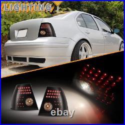 LED Tail Lights for 1999-2003 Volkswagen Jetta Sedan Rear Brake Signal Lamp Pair