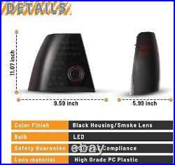 LED Tail Lights for 1999-2003 Volkswagen Jetta Sedan Rear Brake Signal Lamp Pair