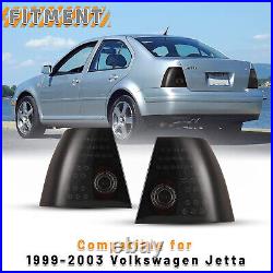 LED Tail Lights for 1999-2003 Volkswagen Jetta Sedan Red Rear Brake Signal Lamps