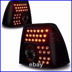 LED Tail Lights for 1999-2004 Volkswagen Jetta Rear Brake Lamps Smoke Lens Pair