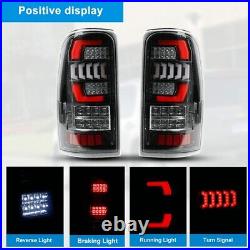 LED Tail Lights for 2000-2006 Chevy Suburban Tahoe Yukon Lamps Black Clear Lens