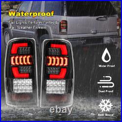 LED Tail Lights for 2000-2006 Chevy Suburban Tahoe Yukon Lamps Black Clear Lens