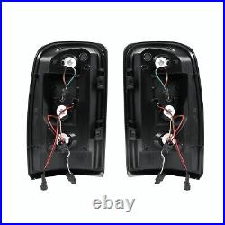 LED Tail Lights for 2000-2006 Chevy Suburban Tahoe Yukon Lamps Black Clear Lens