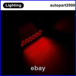 LED Tail Lights for 2001-2003 Honda Civic Coupe Brake Lamps Black Clear Lens