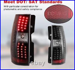 LED Tail Lights for 2007-2014 Chevrolet Suburban 1500 2500 Tahoe Clear Lens Lamp