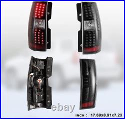 LED Tail Lights for 2007-2014 Chevrolet Suburban 1500 2500 Tahoe Clear Lens Lamp
