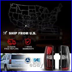 LED Tail Lights for 2007-2014 Chevrolet Suburban 1500 2500 Tahoe Clear Lens Lamp