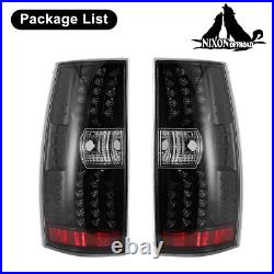 LED Tail Lights for 2007-2014 Chevy Suburban 1500 2500 Tahoe Black Clear Lens