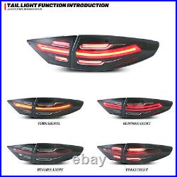 LED Tail Lights for 2013-2020 Ford Fusion Start-up Animation Rear Lamps Assembly